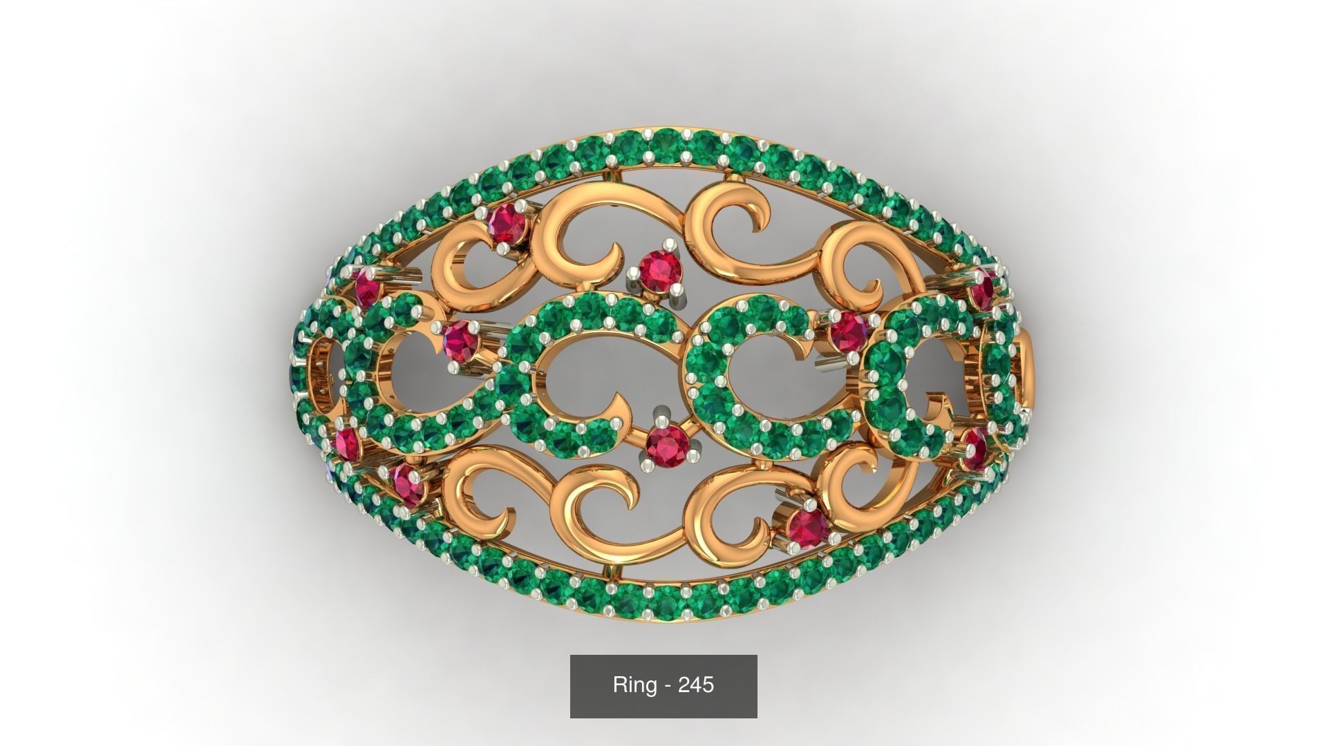 113 Cocktail High Jewelry rings  3D Model Collection_112