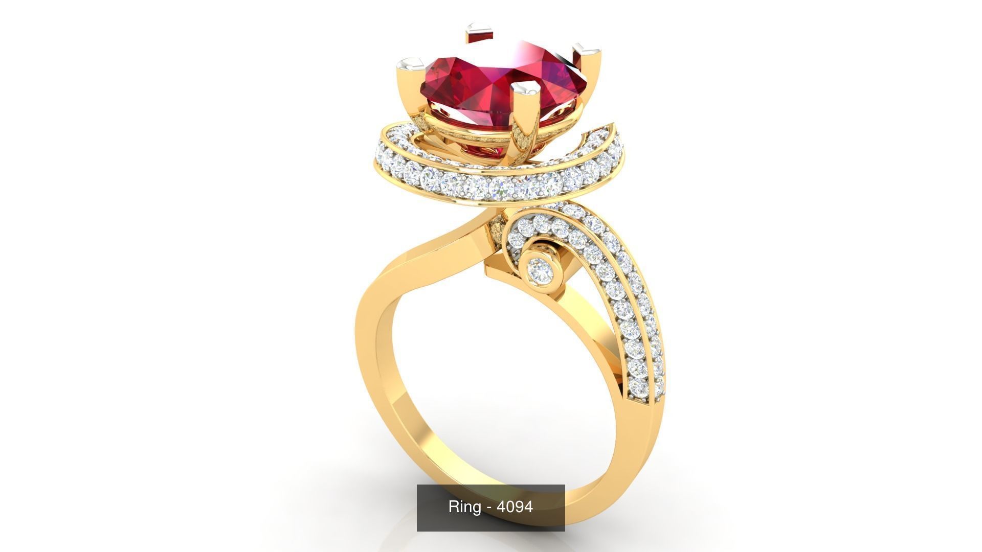 113 Cocktail High Jewelry rings  3D Model Collection_33