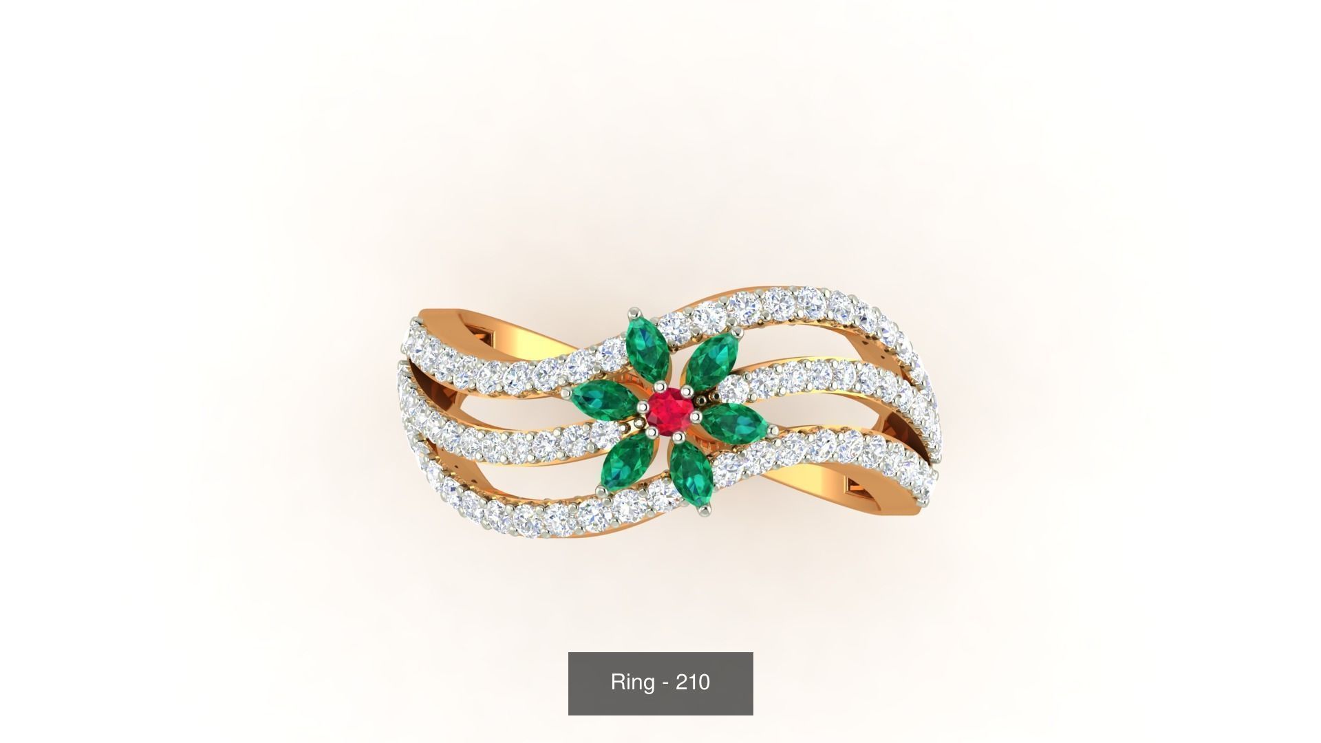 113 Cocktail High Jewelry rings  3D Model Collection_122