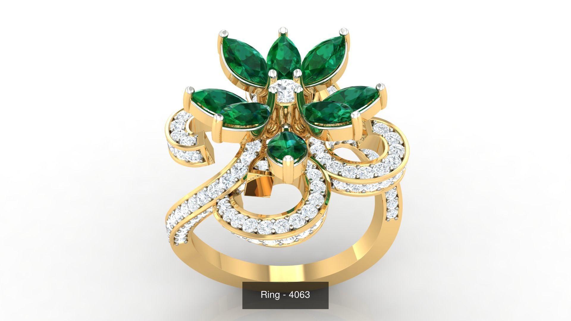 113 Cocktail High Jewelry rings  3D Model Collection_59