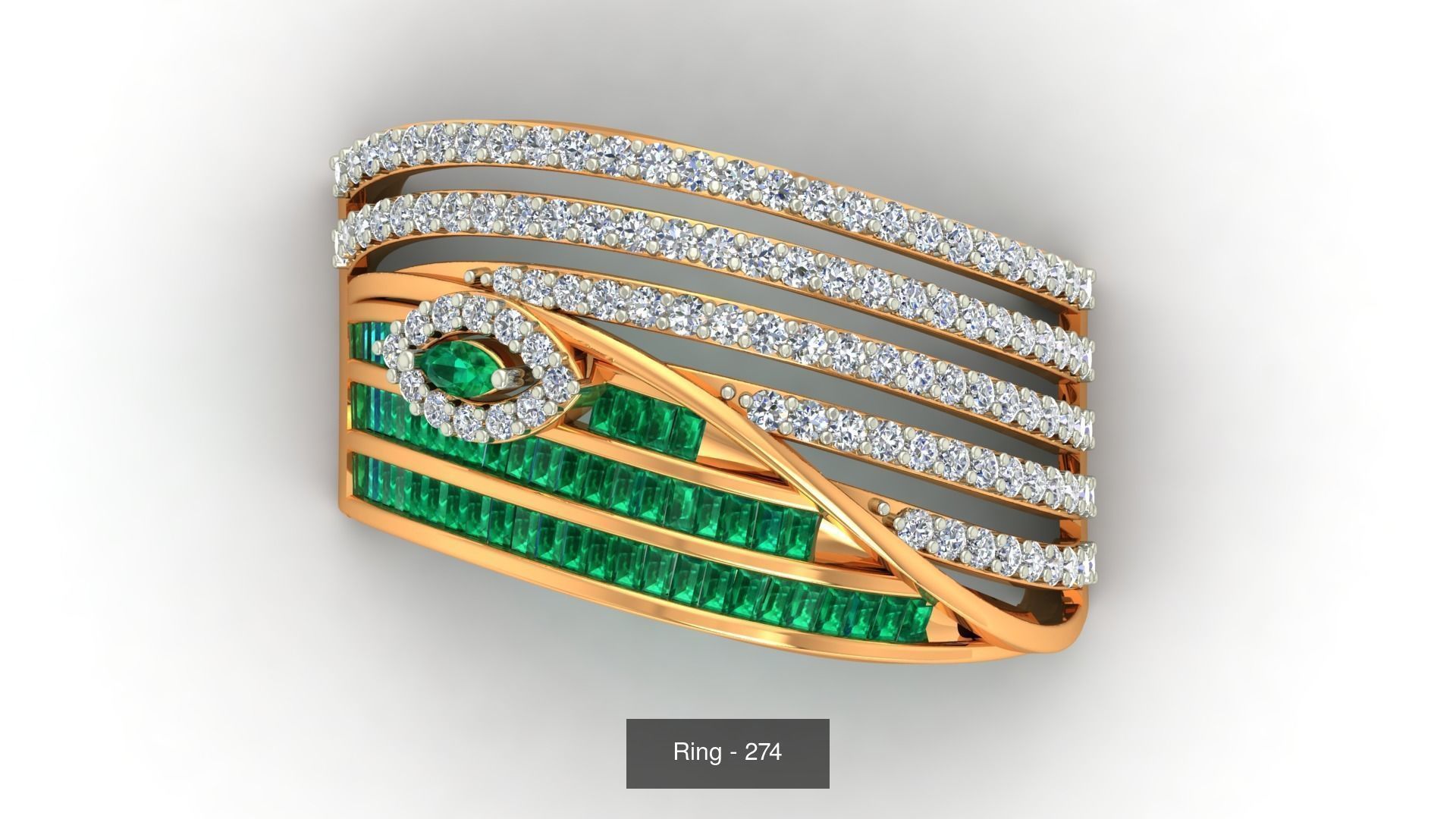 113 Cocktail High Jewelry rings  3D Model Collection_97