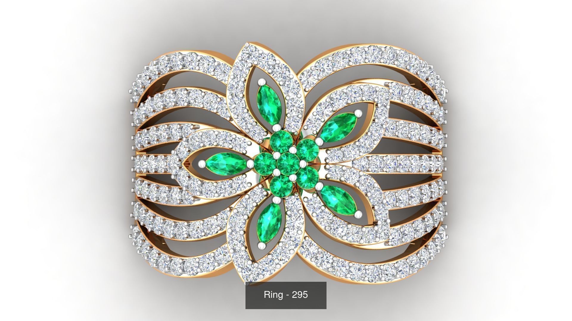 113 Cocktail High Jewelry rings  3D Model Collection_81