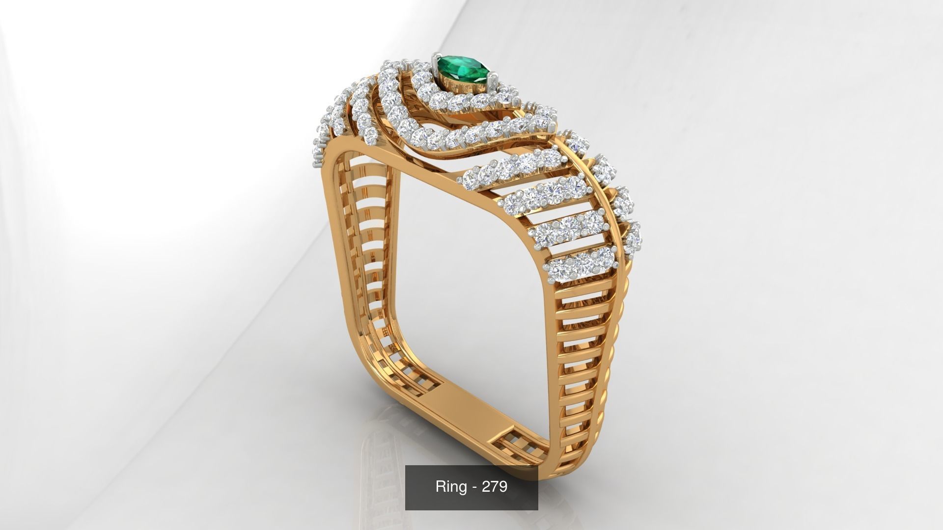 113 Cocktail High Jewelry rings  3D Model Collection_92