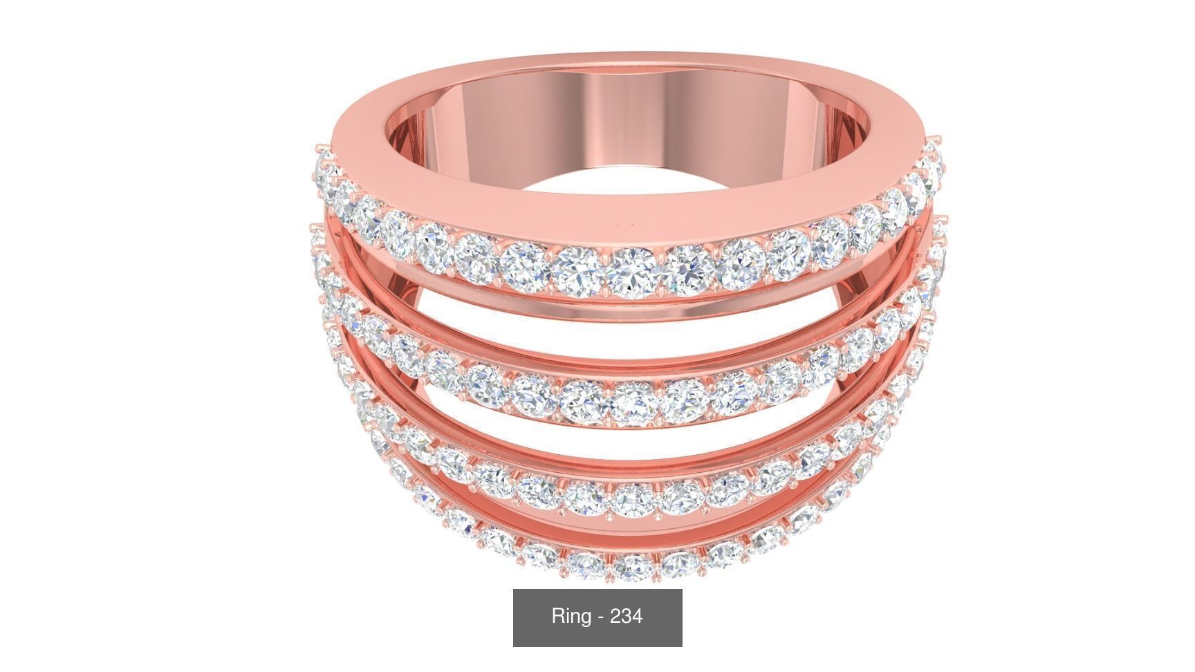 113 Cocktail High Jewelry rings  3D Model Collection_117