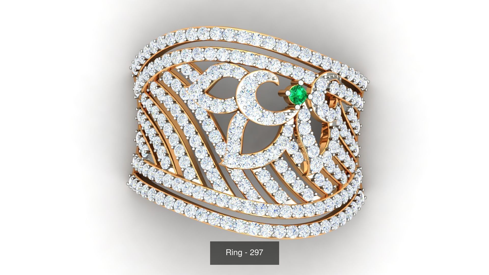 113 Cocktail High Jewelry rings  3D Model Collection_79