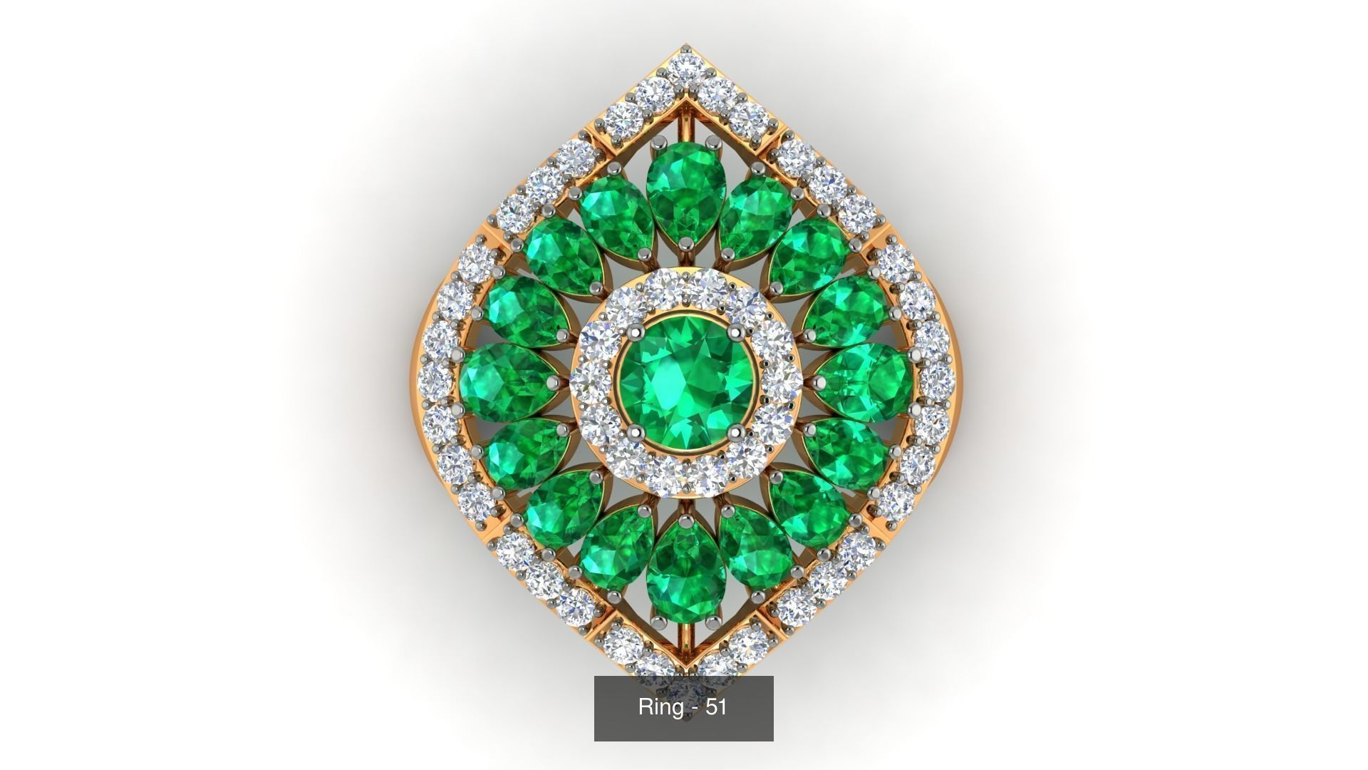 113 Cocktail High Jewelry rings  3D Model Collection_30