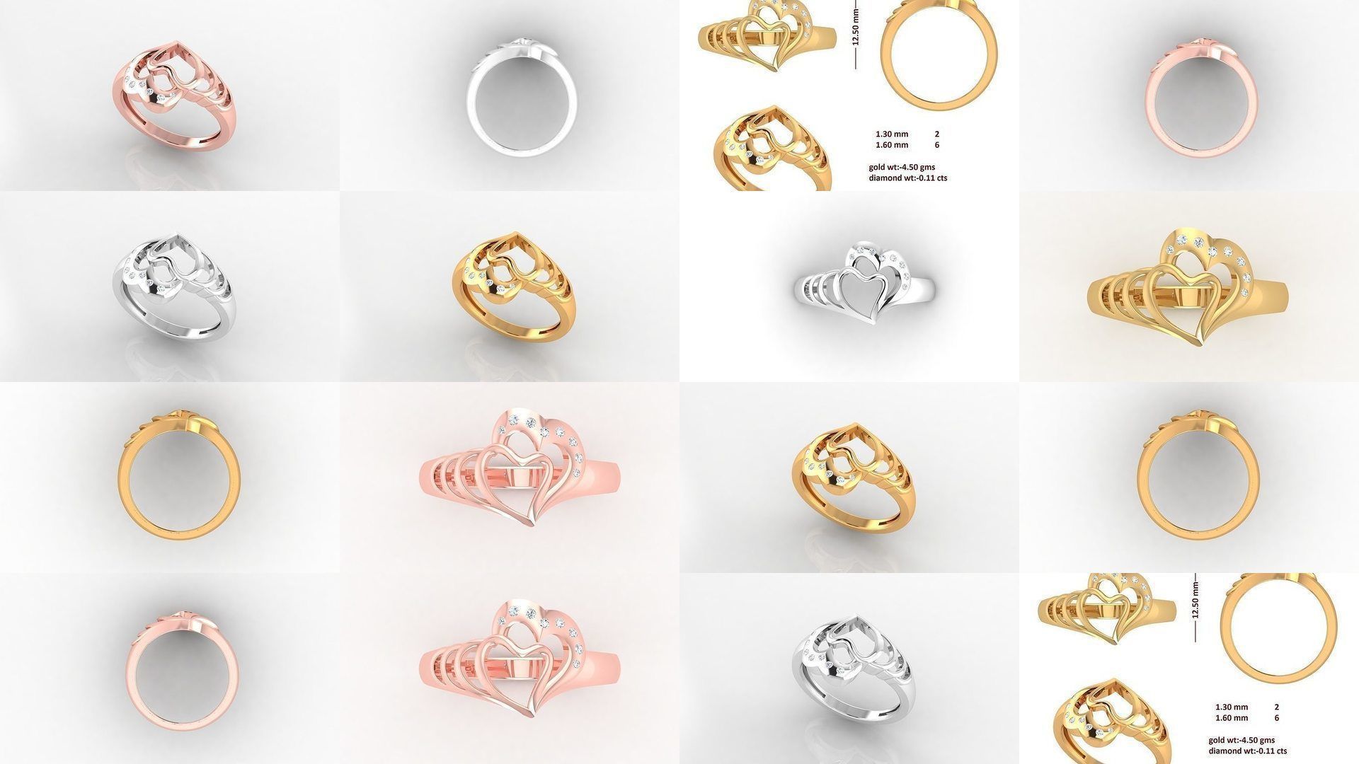 113 Cocktail High Jewelry rings  3D Model Collection_18