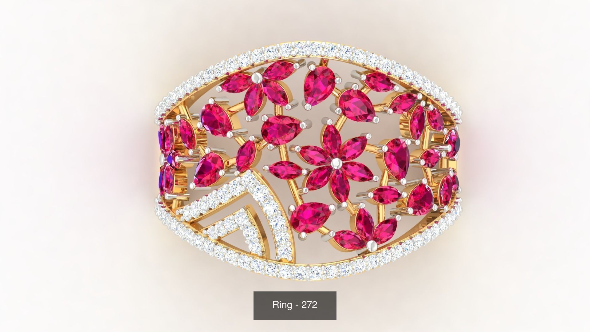 113 Cocktail High Jewelry rings  3D Model Collection_99