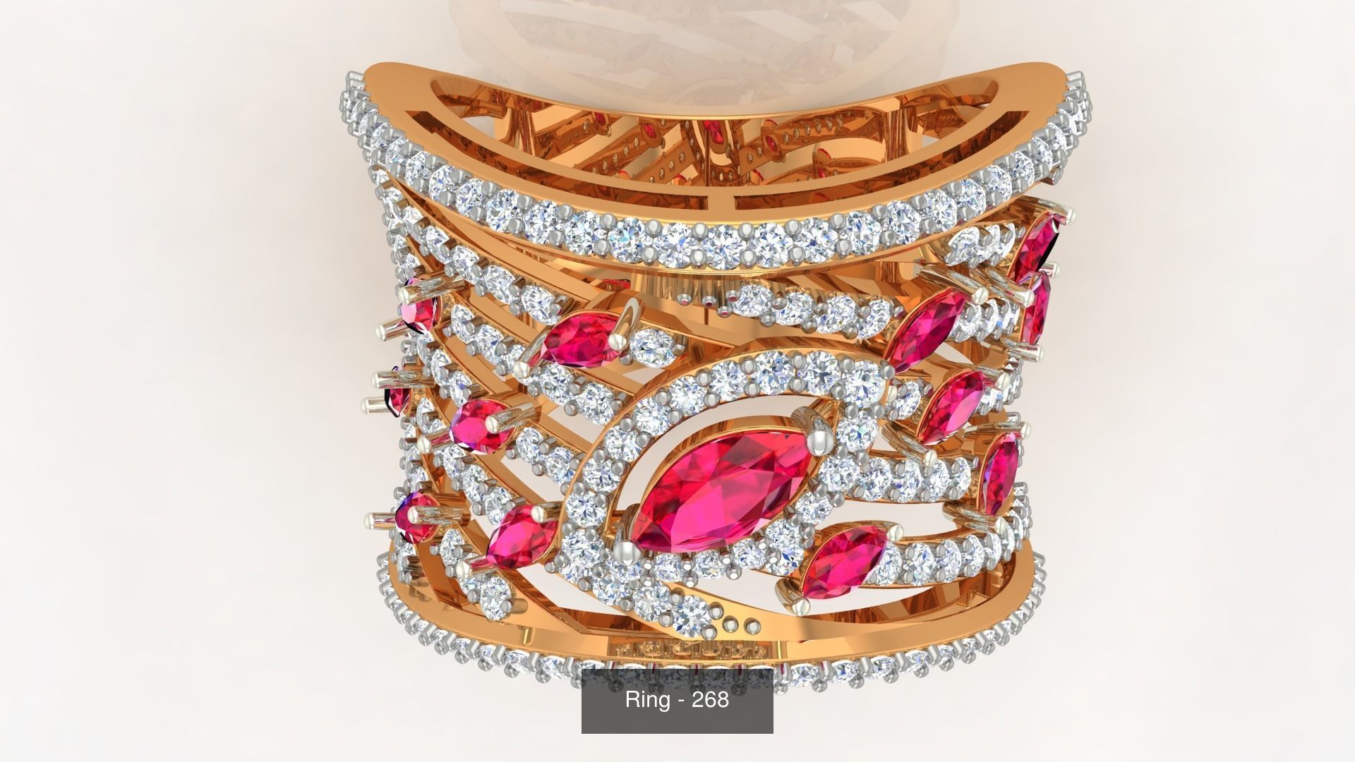 113 Cocktail High Jewelry rings  3D Model Collection_103