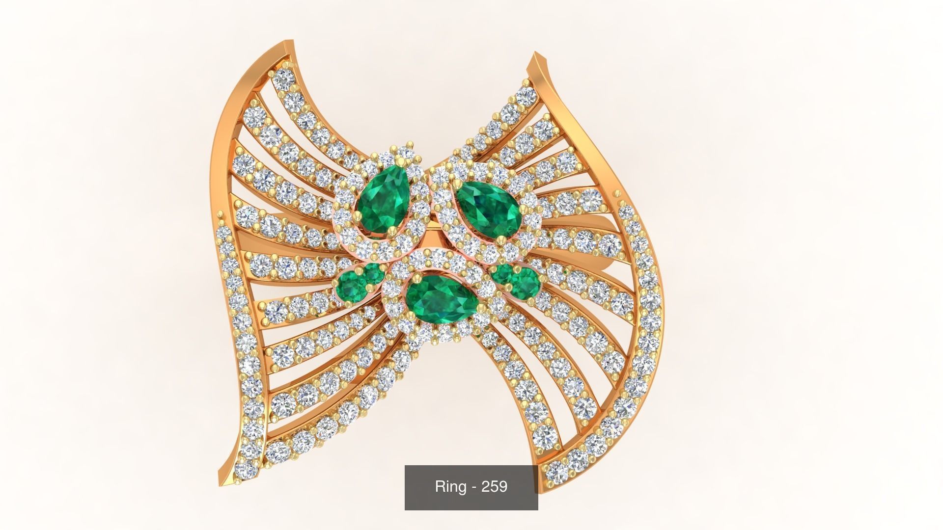 113 Cocktail High Jewelry rings  3D Model Collection_109