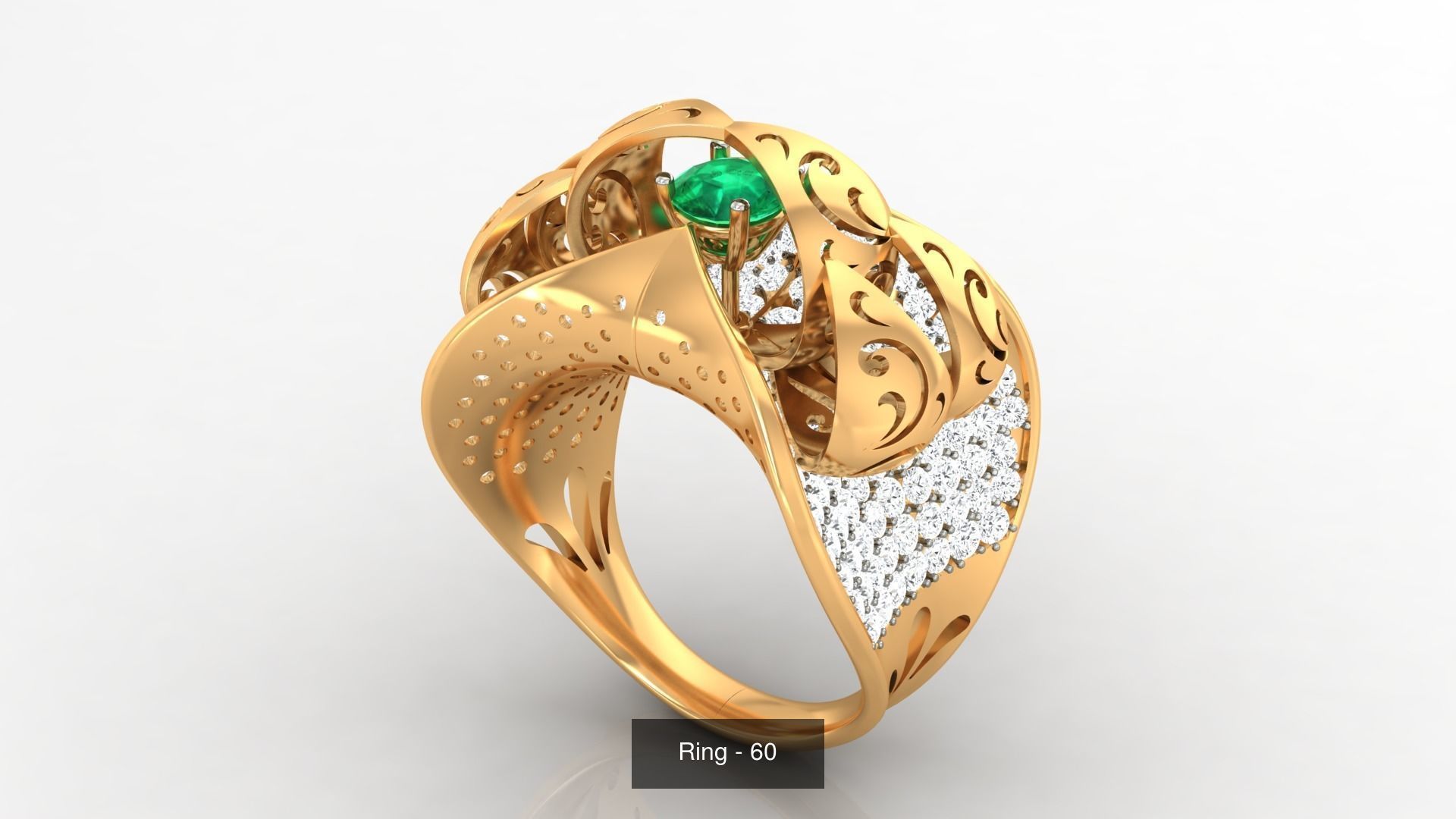 113 Cocktail High Jewelry rings  3D Model Collection_23