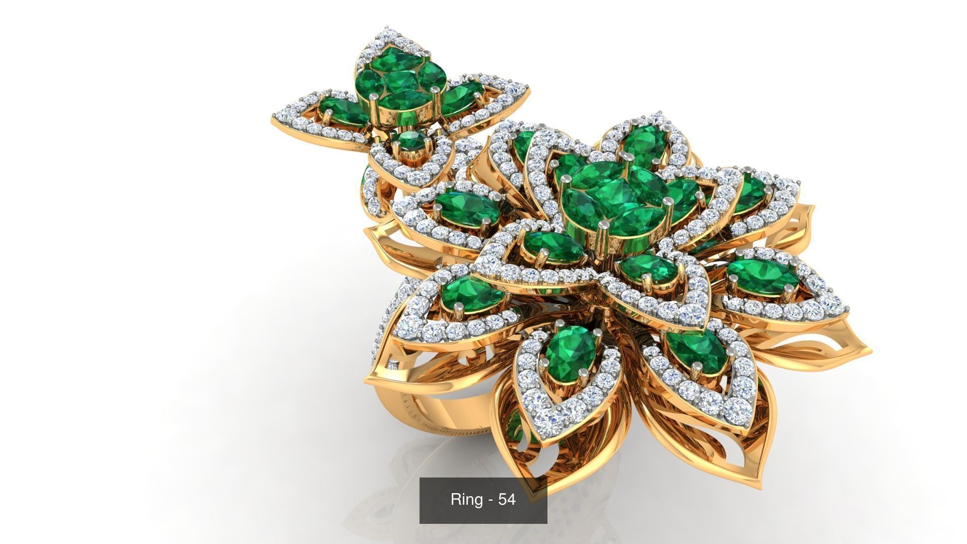 113 Cocktail High Jewelry rings  3D Model Collection_28