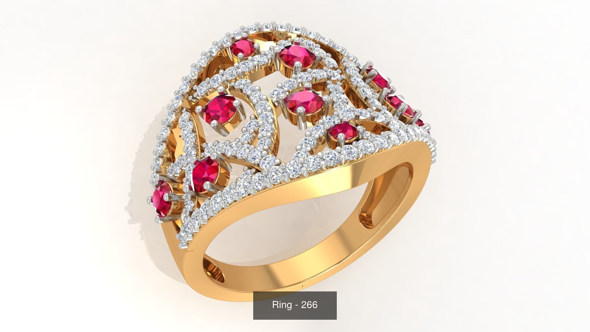 113 Cocktail High Jewelry rings  3D Model Collection_105