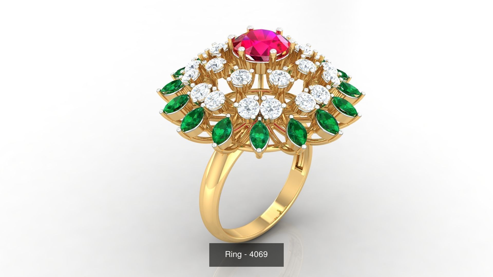 113 Cocktail High Jewelry rings  3D Model Collection_53