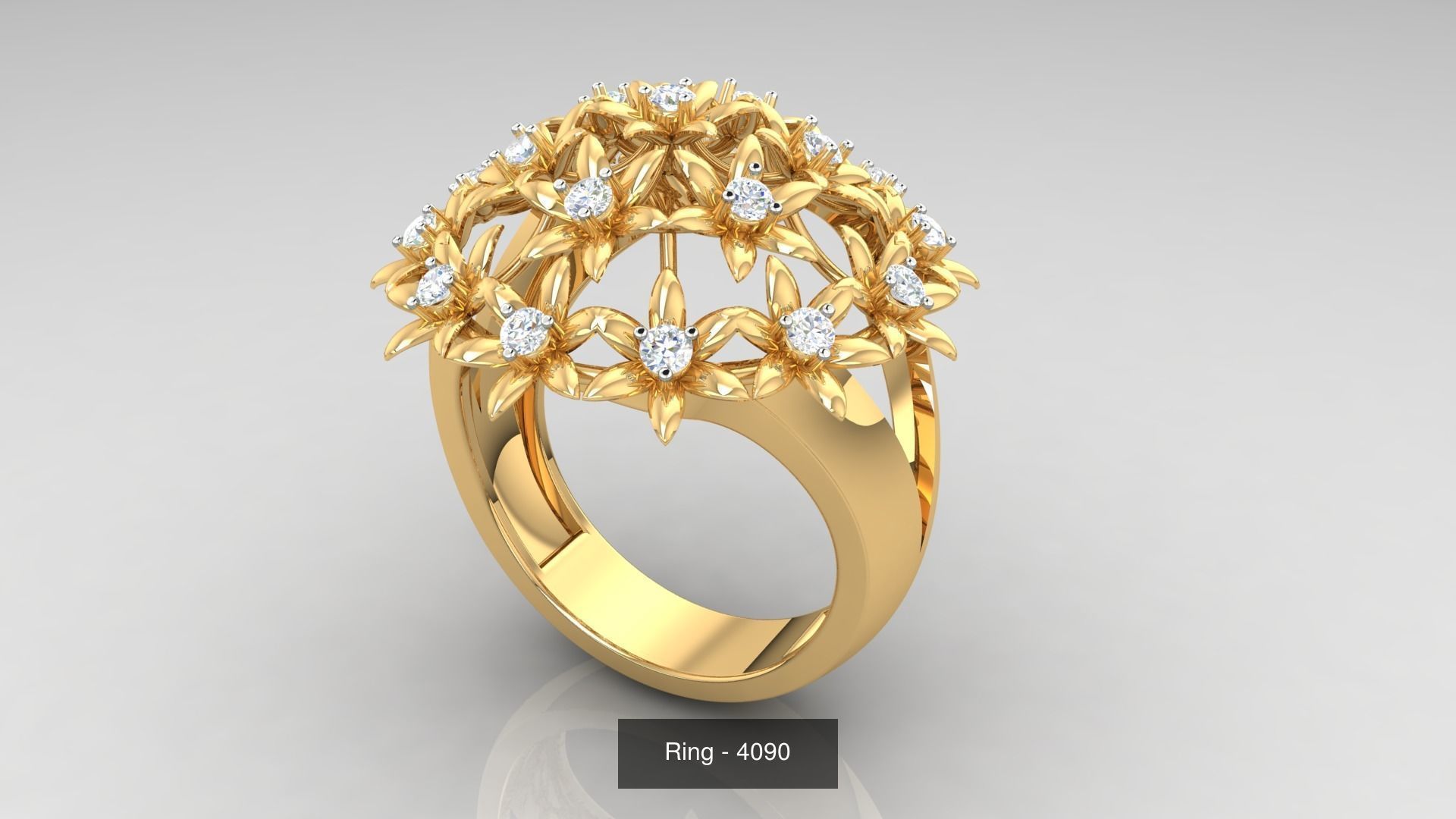 113 Cocktail High Jewelry rings  3D Model Collection_37