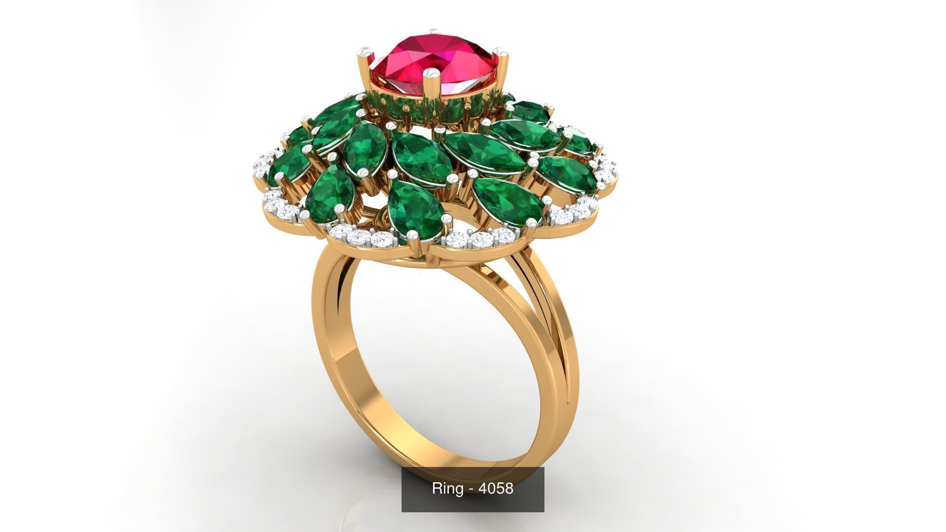 113 Cocktail High Jewelry rings  3D Model Collection_64