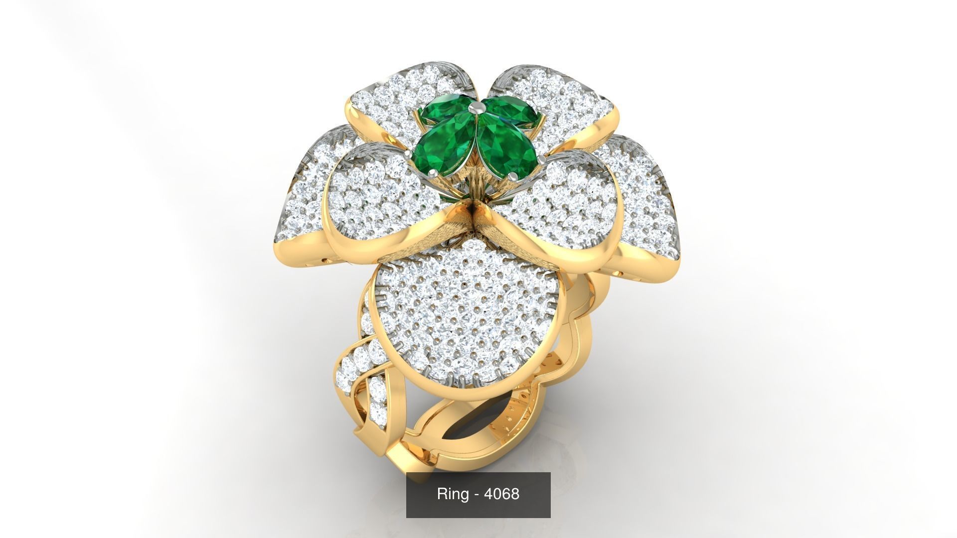 113 Cocktail High Jewelry rings  3D Model Collection_54