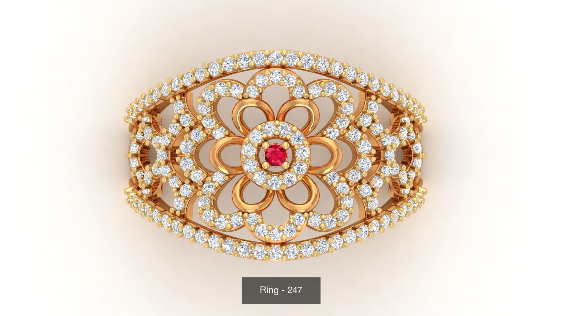 113 Cocktail High Jewelry rings  3D Model Collection_110