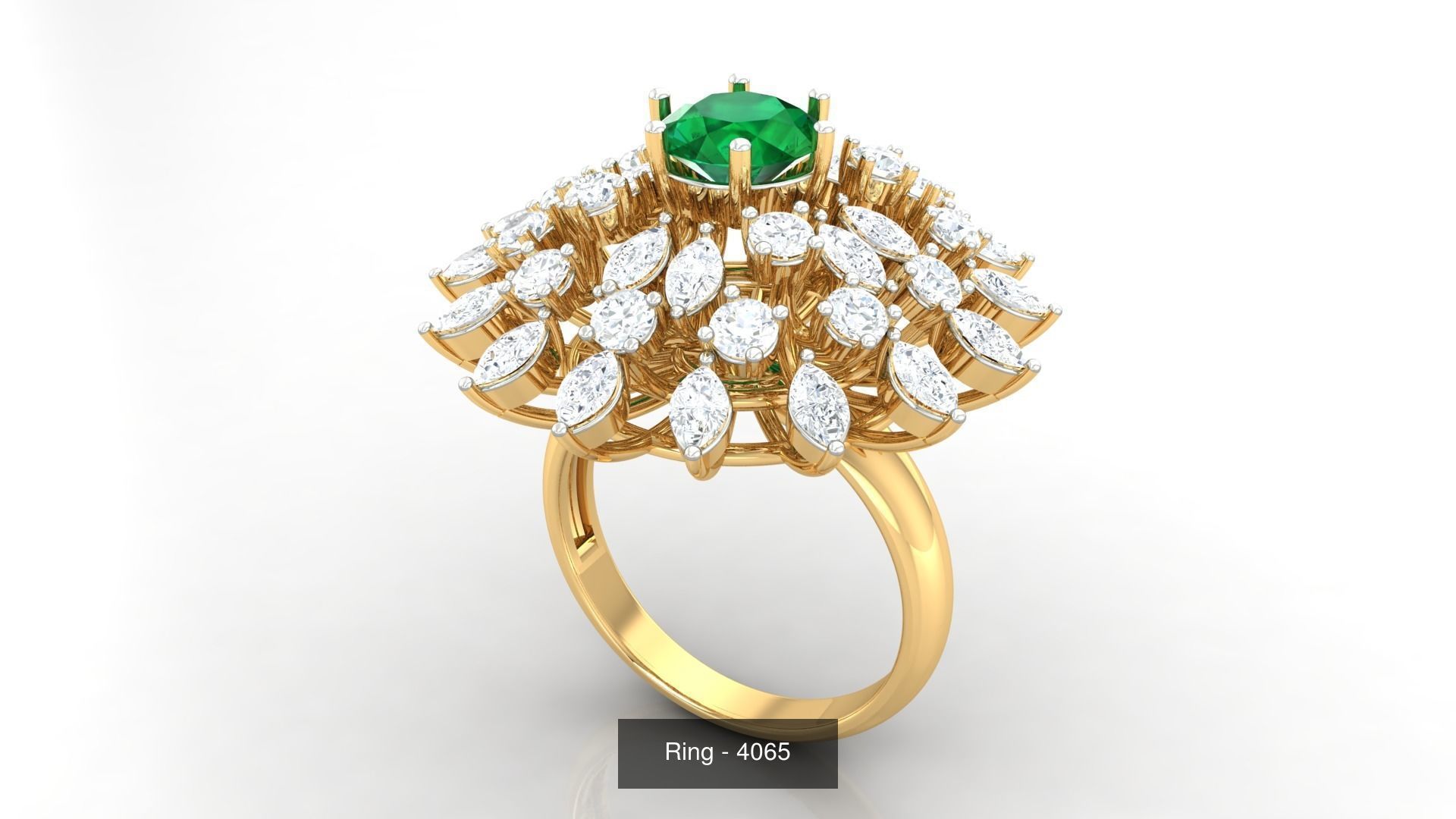 113 Cocktail High Jewelry rings  3D Model Collection_57