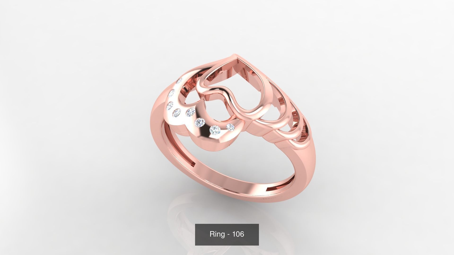 113 Cocktail High Jewelry rings  3D Model Collection_134