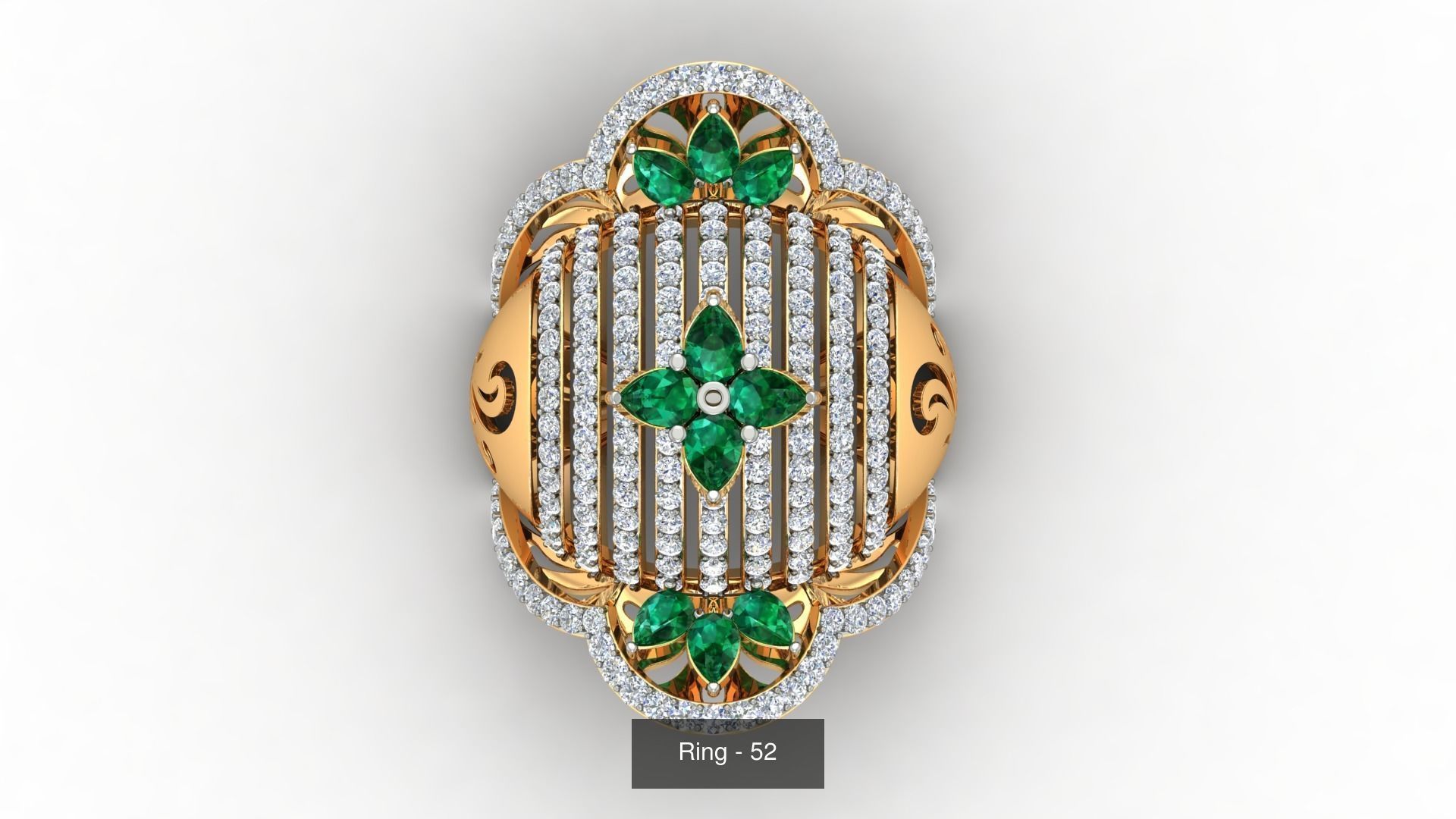 113 Cocktail High Jewelry rings  3D Model Collection_29