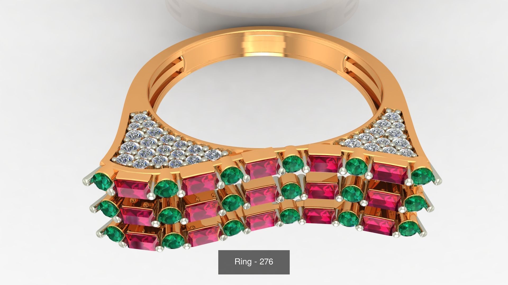 113 Cocktail High Jewelry rings  3D Model Collection_95