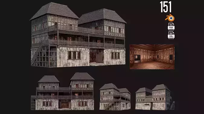 Old Medieval House 4K Textures GameReady 151