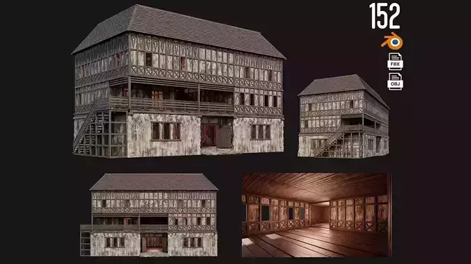 Old Medieval House 4K Textures GameReady 152