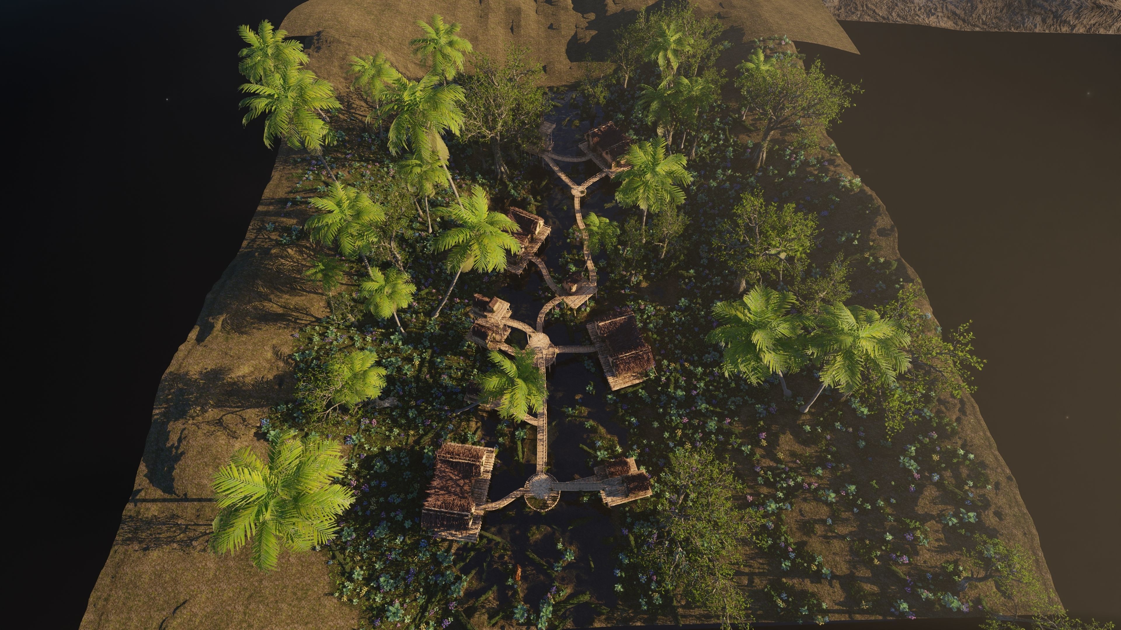 Riverside Village Scene 3D model_18