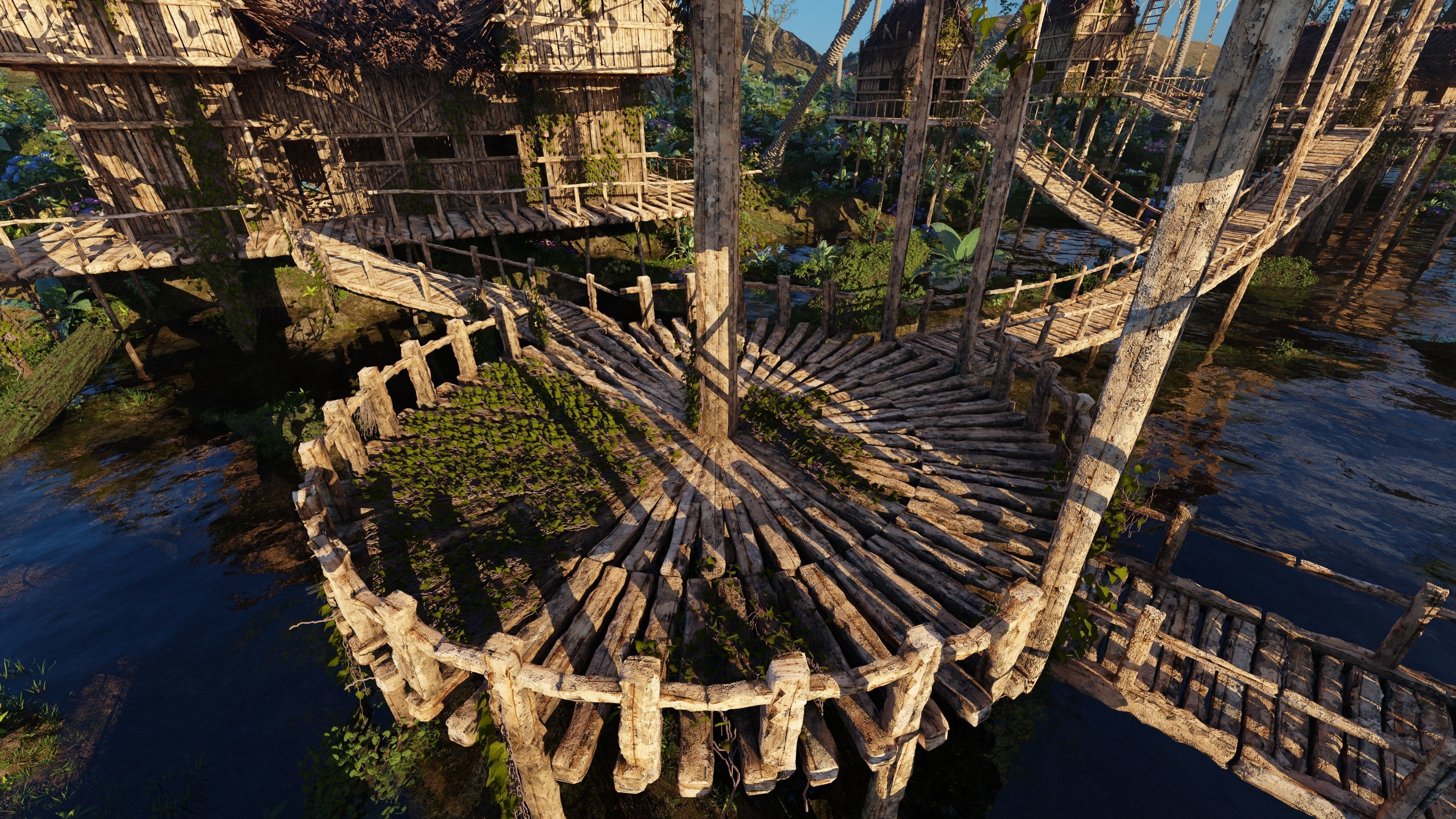 Riverside Village Scene 3D model_9