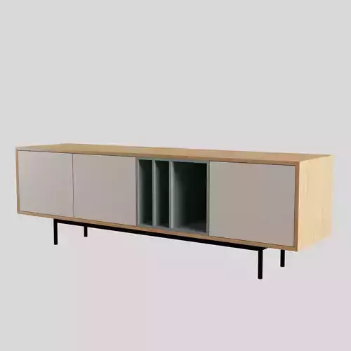 Light Wooden Console 3D model