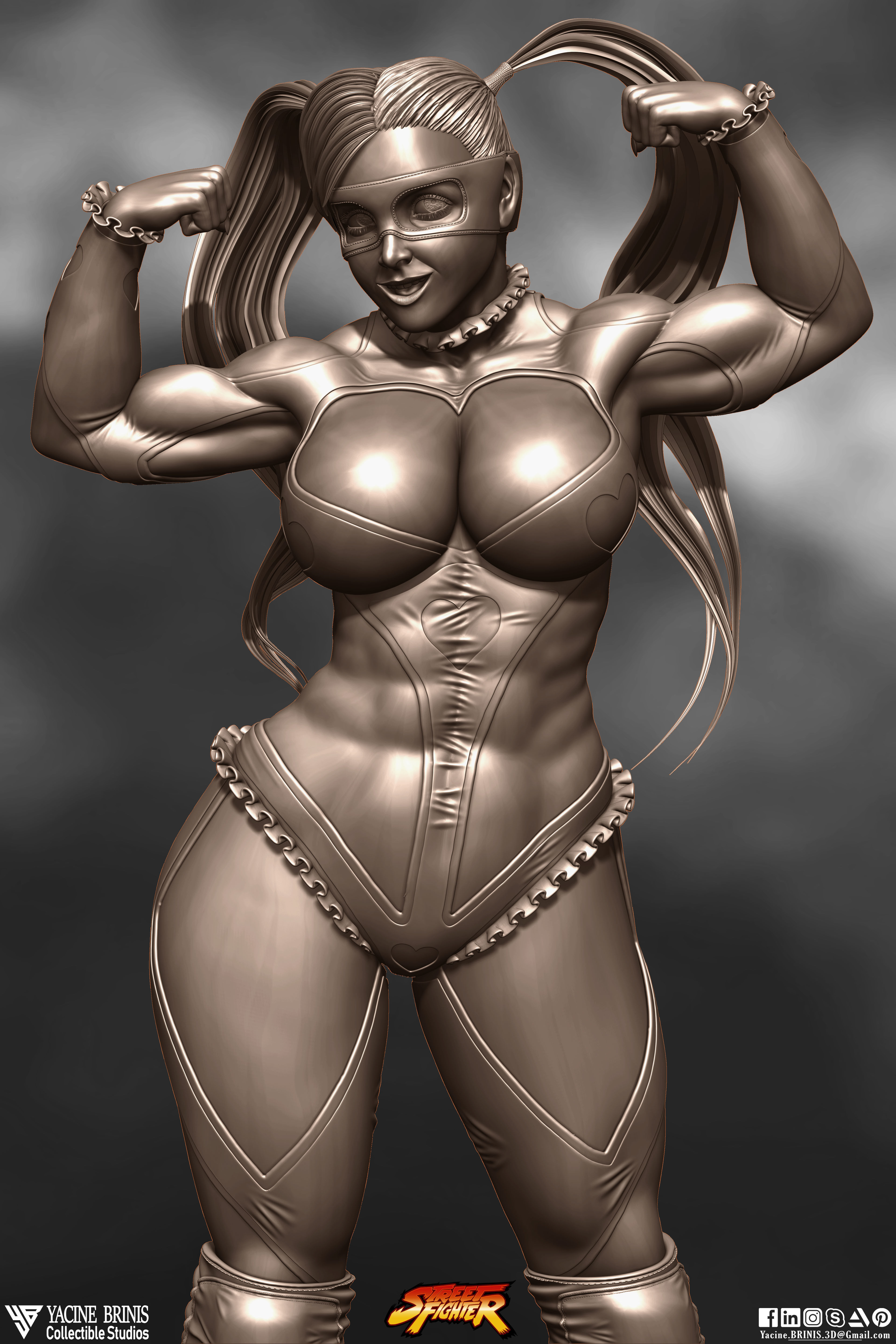 R Mika Street Fighter 3D Model 3D print model_20