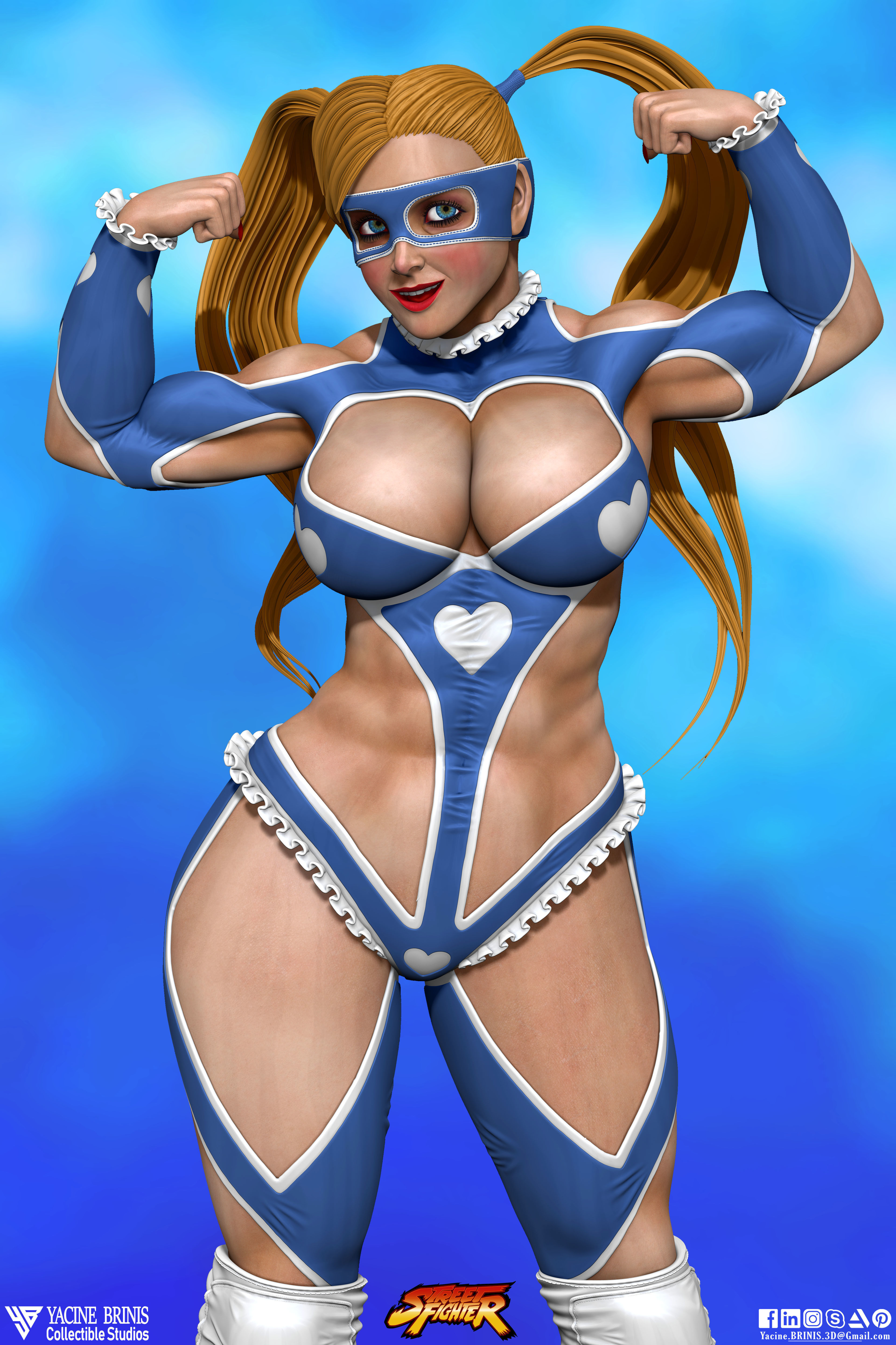 R Mika Street Fighter 3D Model 3D print model_19