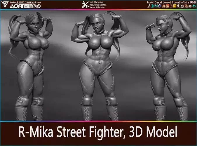 R Mika Street Fighter 3D Model