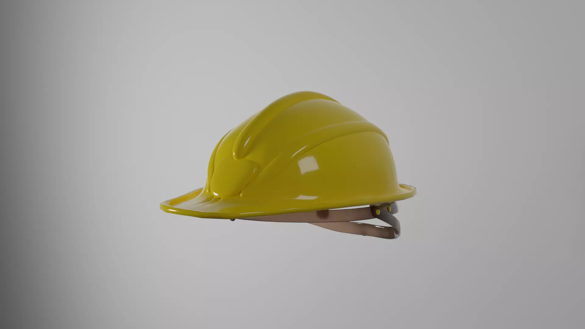 Yellow Safety Helmet 3D model_0