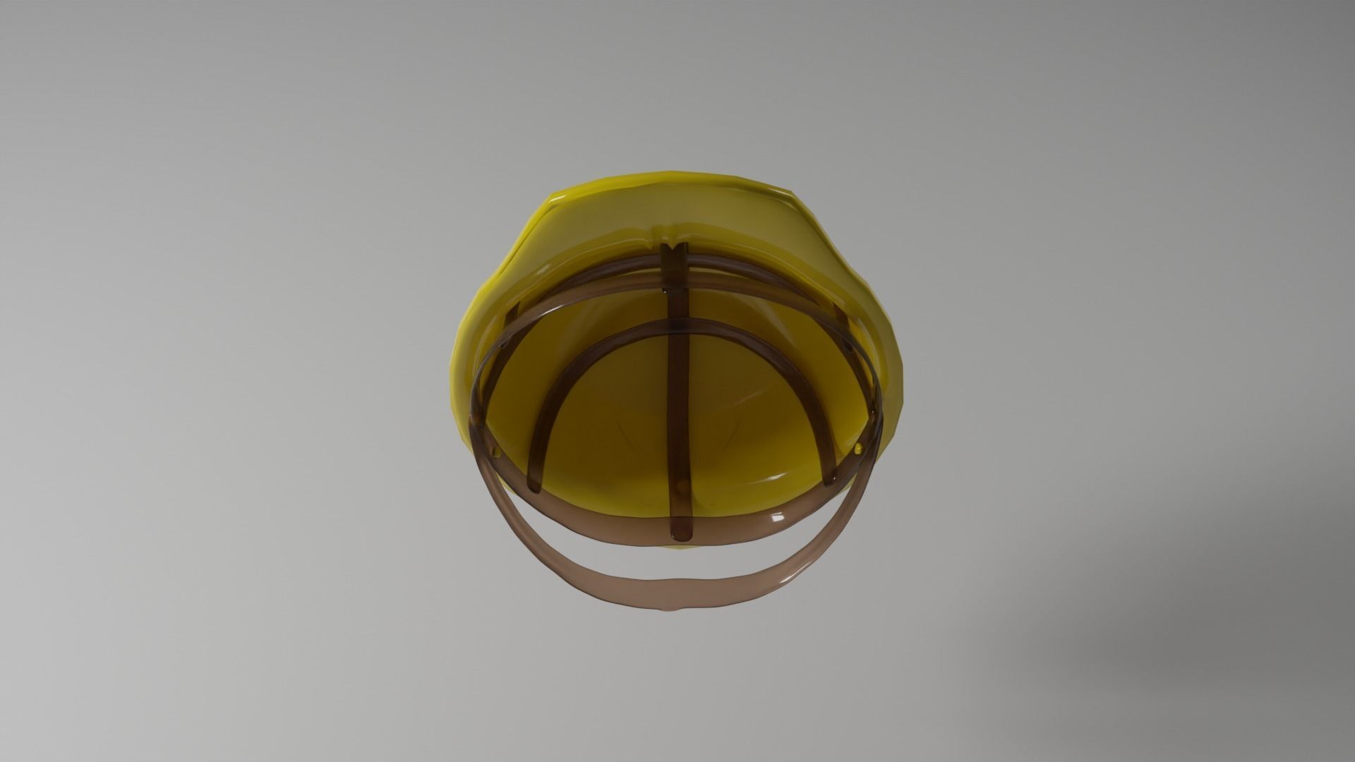 Yellow Safety Helmet 3D model_7
