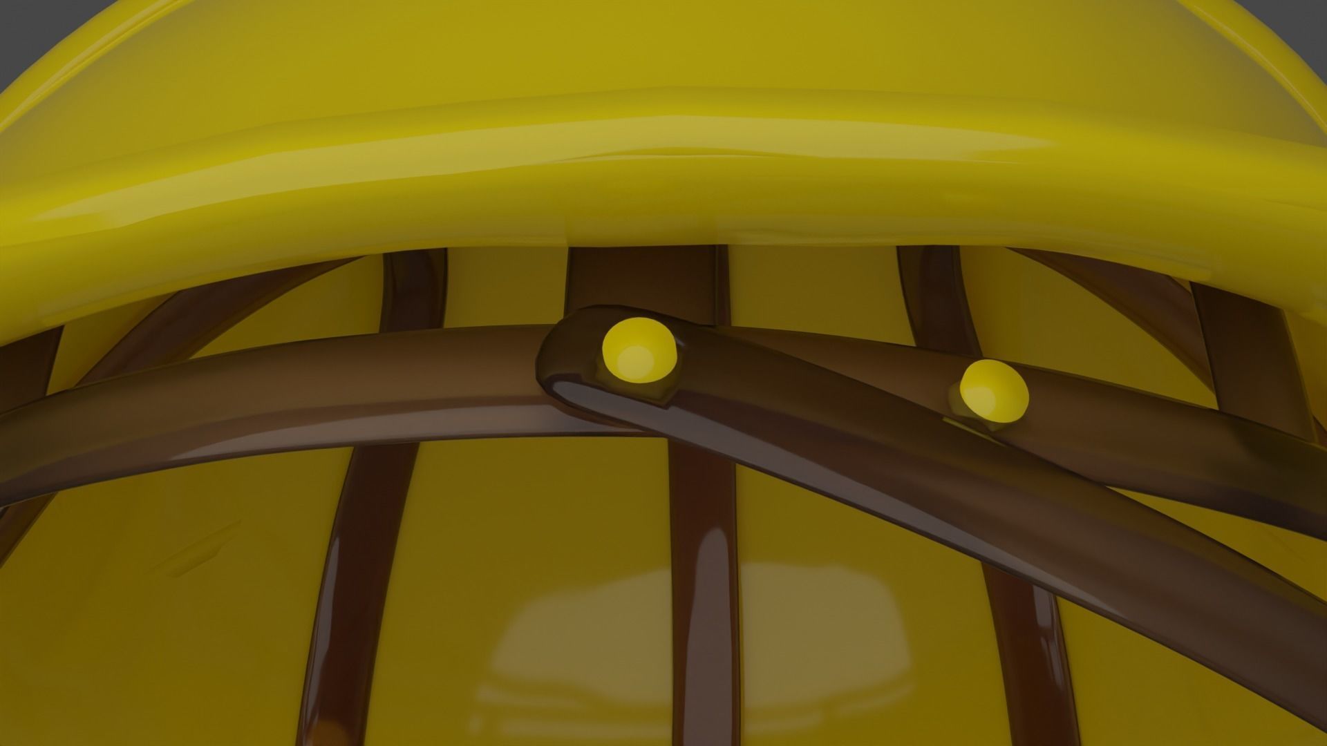 Yellow Safety Helmet 3D model_2