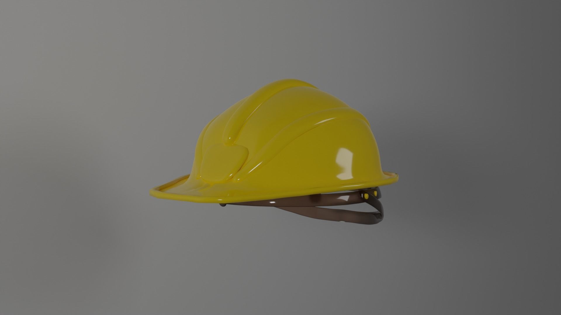 Yellow Safety Helmet 3D model_10