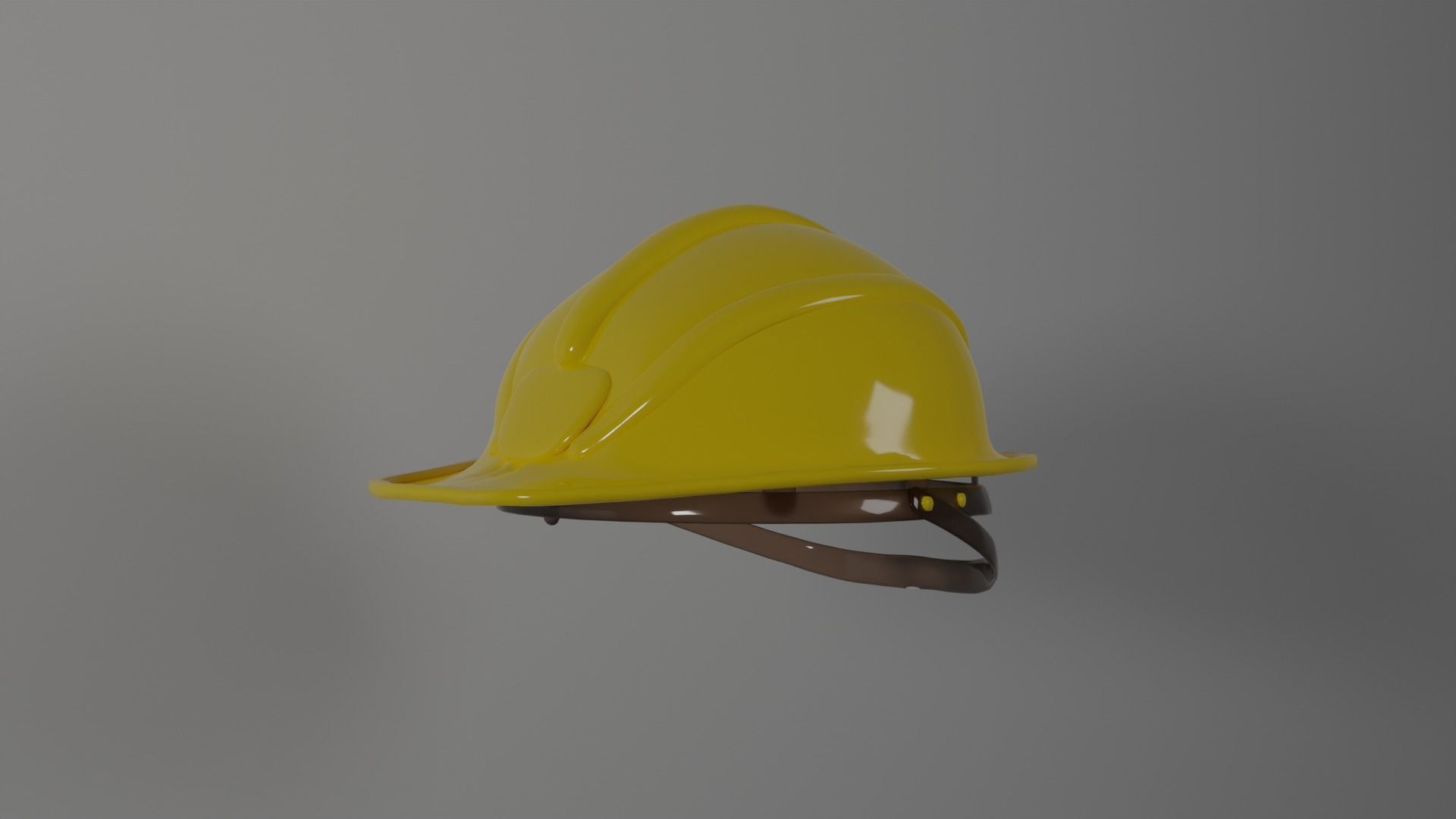 Yellow Safety Helmet 3D model_11
