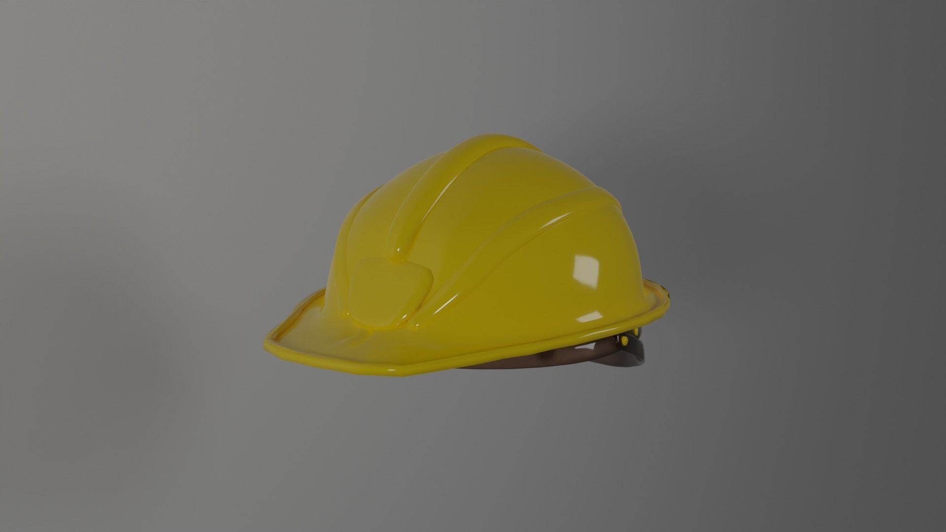 Yellow Safety Helmet 3D model_12