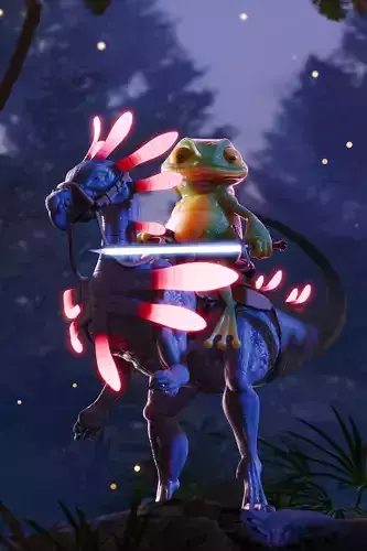 Dinosaur Charecter charecter design Free low-poly 3D model