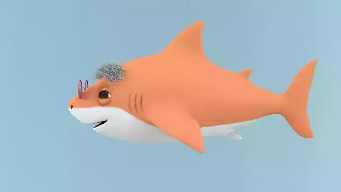 grandma shark fish cartoon