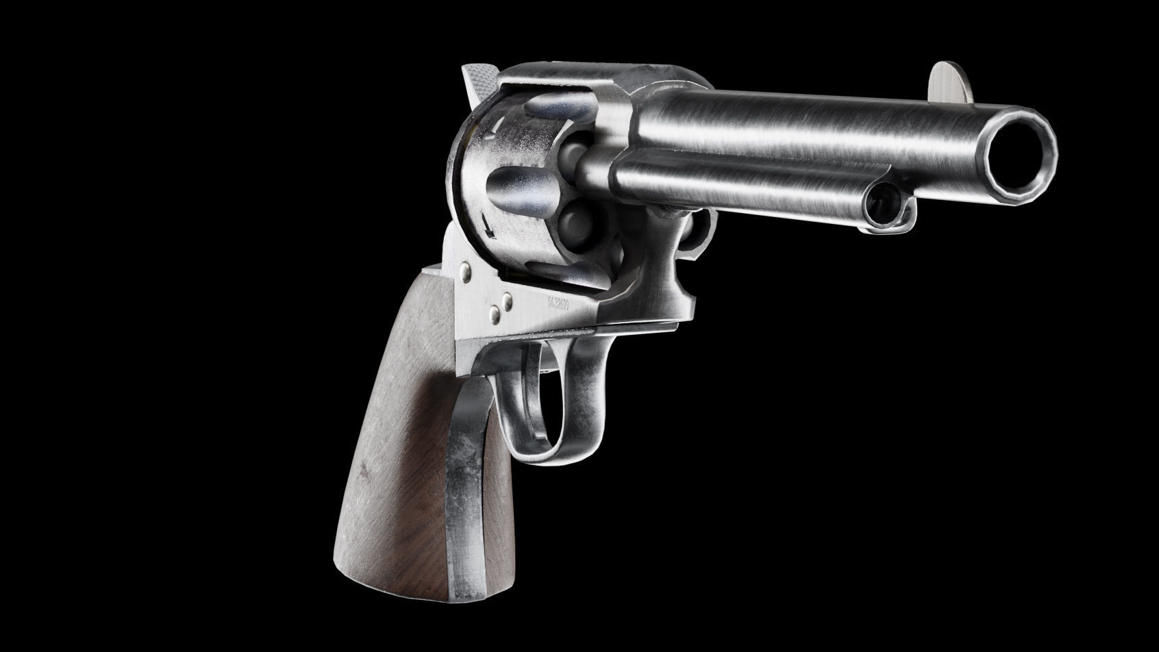Colt Single Action Army Low-poly 3D model_12