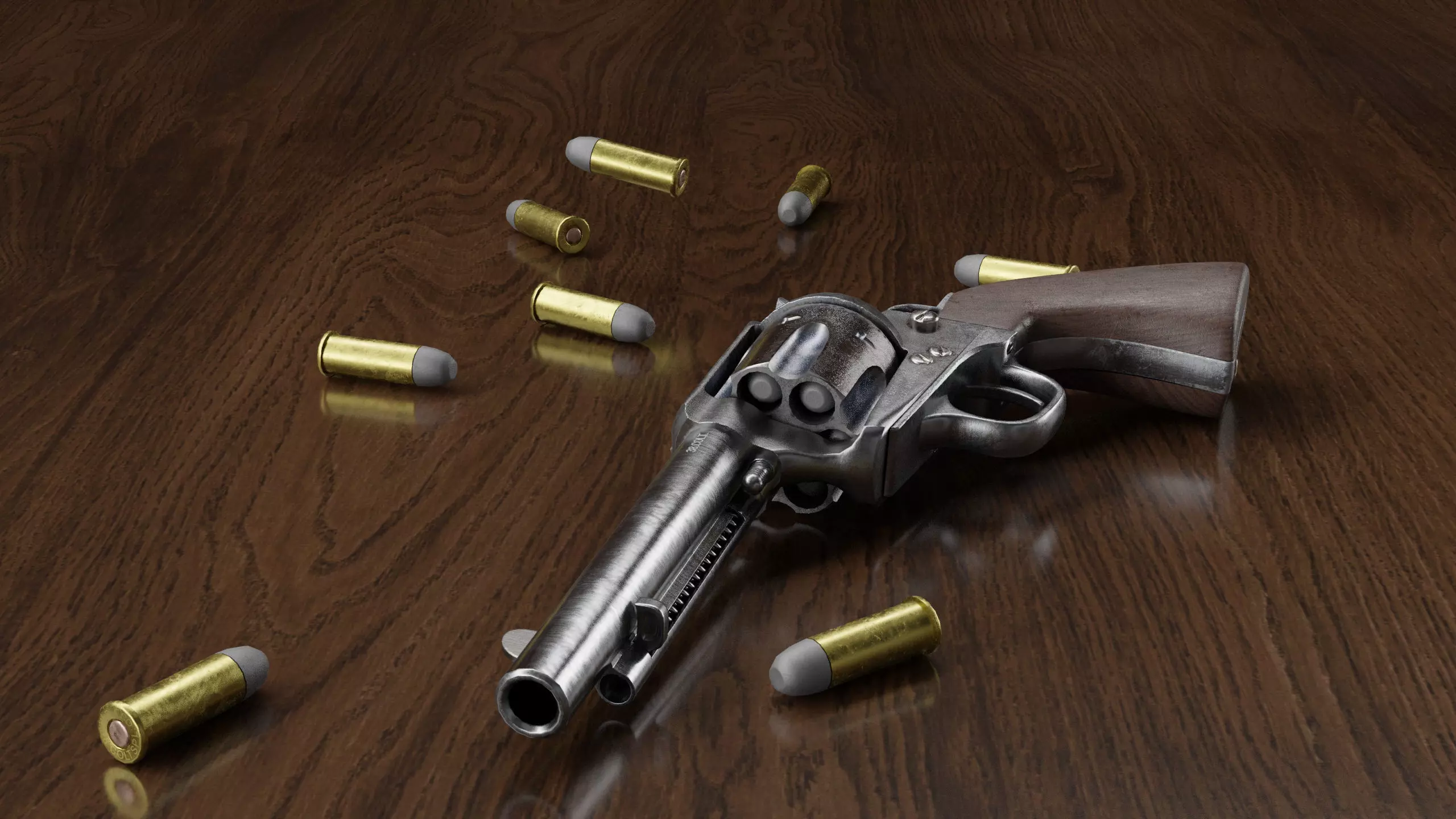 Colt Single Action Army Low-poly 3D model_0