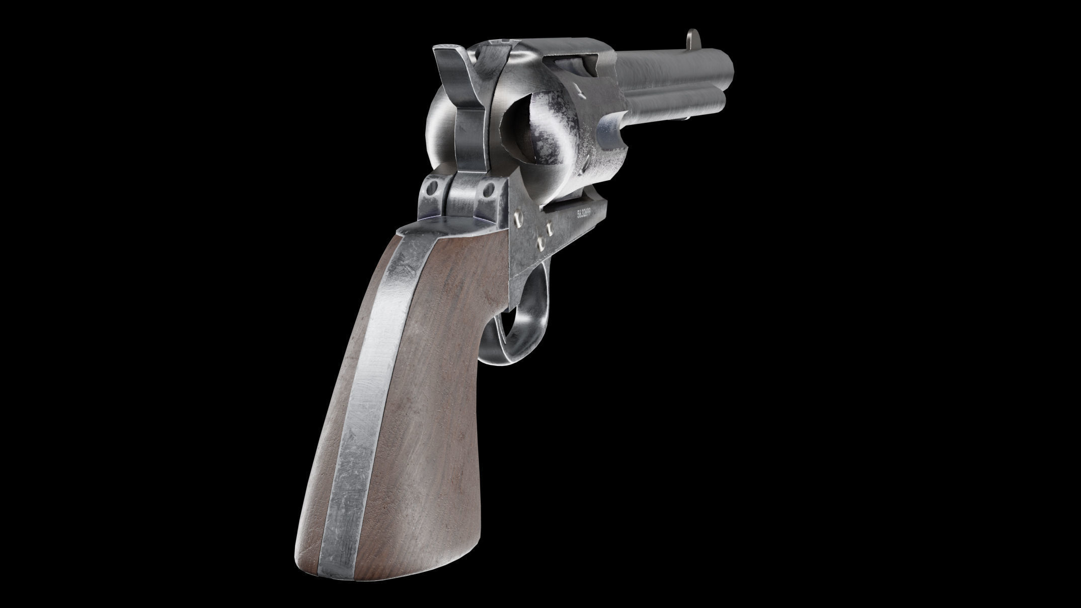 Colt Single Action Army Low-poly 3D model_11