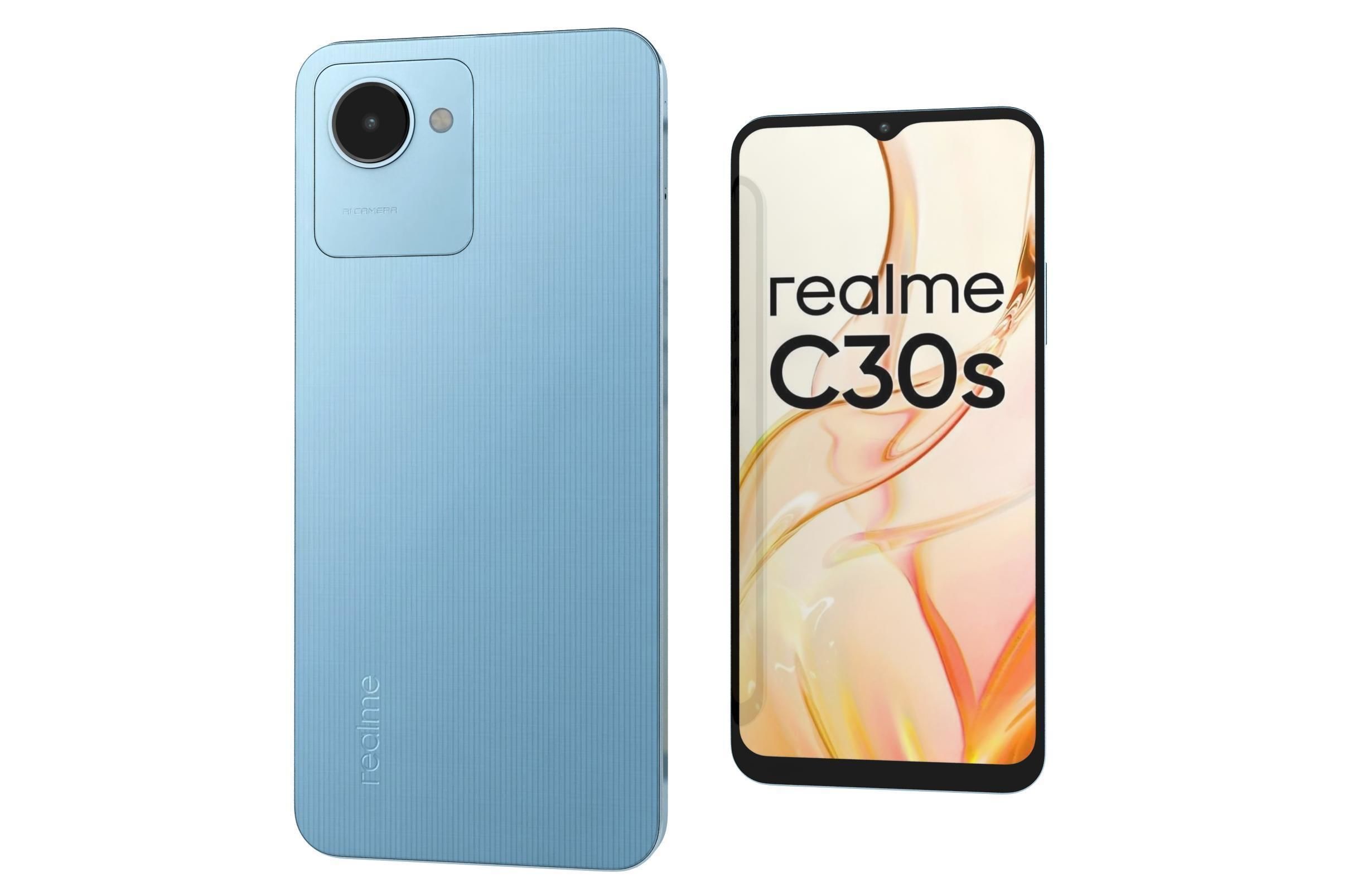 Realme C30s Blue And Black 3D model_14