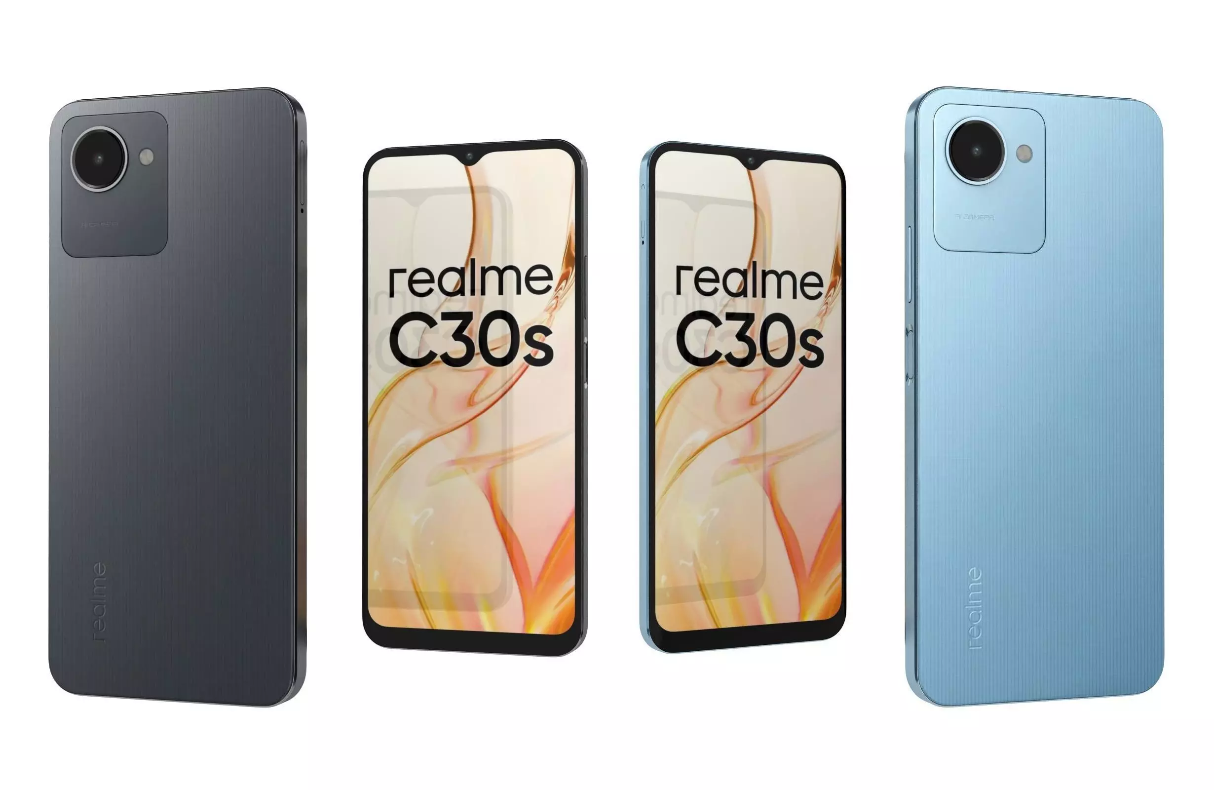 Realme C30s Blue And Black 3D model_0
