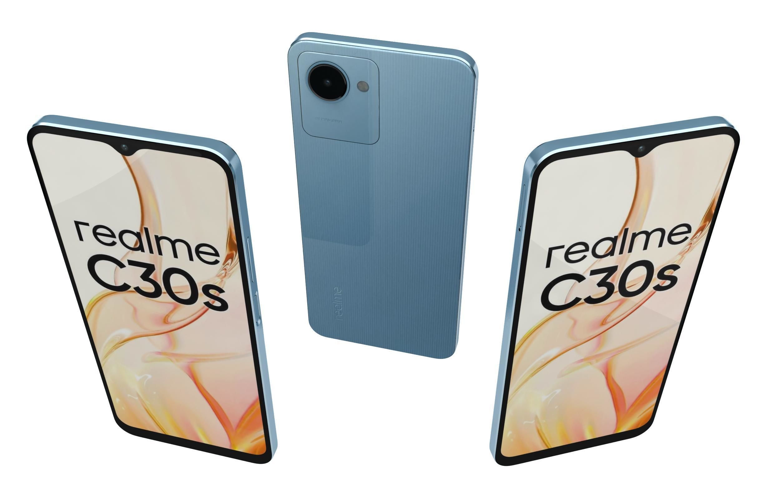 Realme C30s Blue And Black 3D model_16