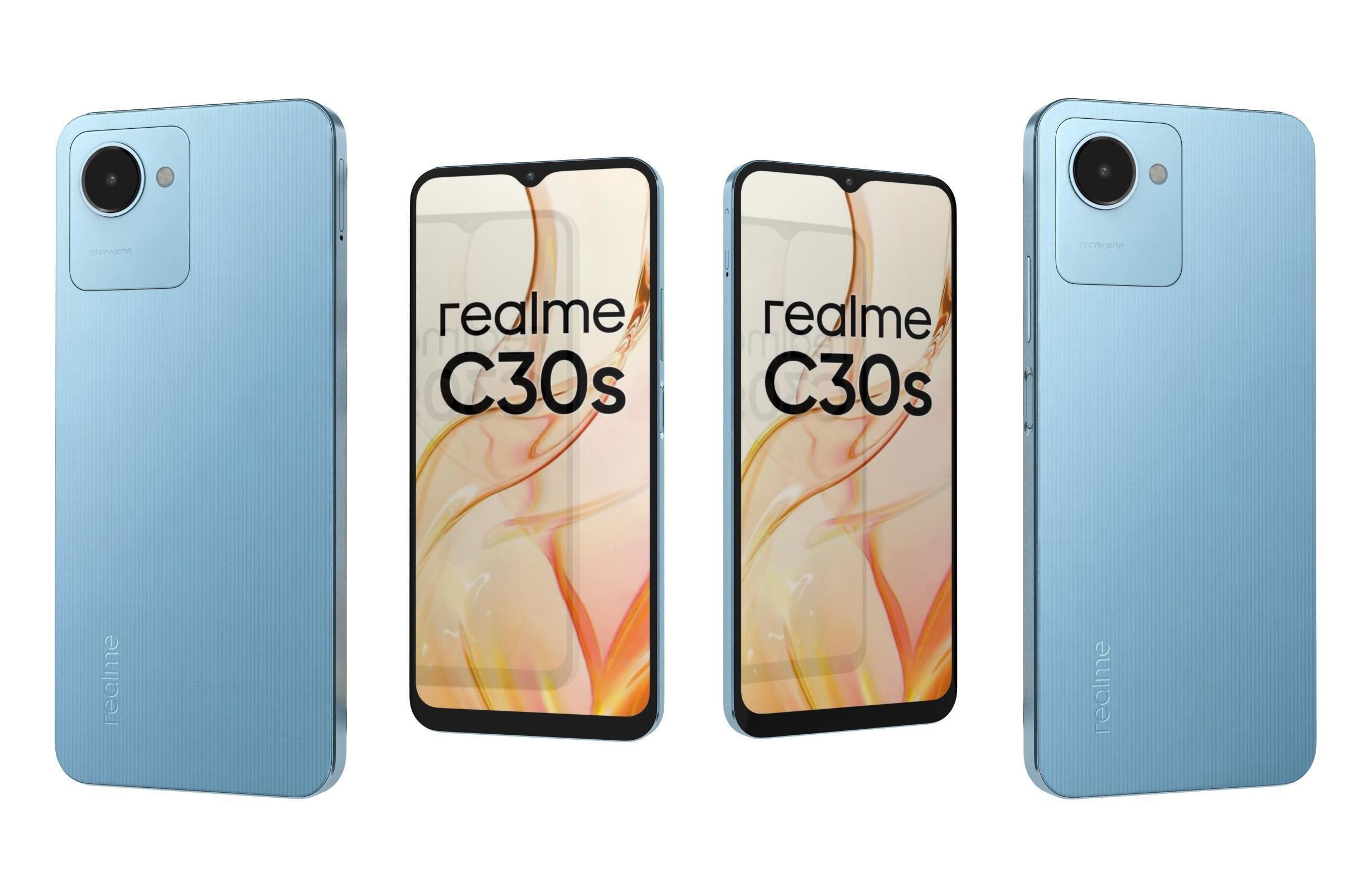 Realme C30s Blue And Black 3D model_3