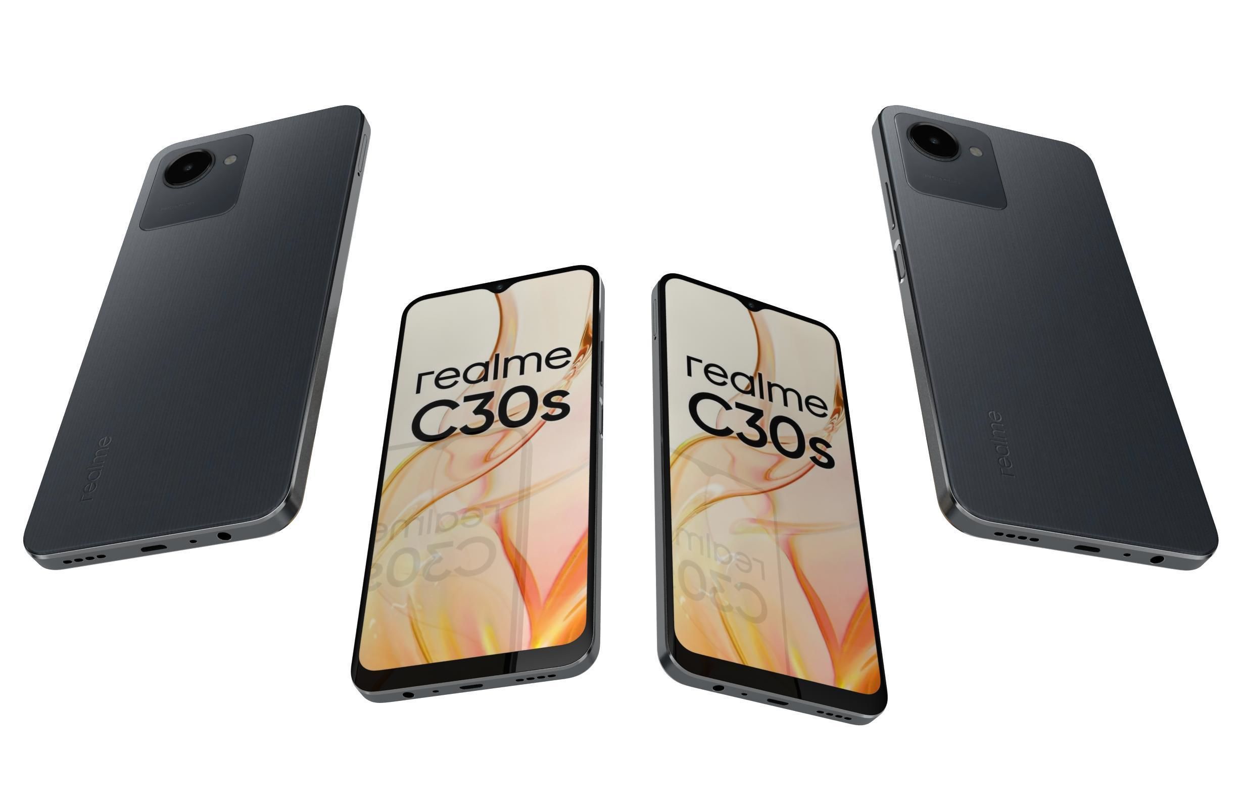Realme C30s Blue And Black 3D model_25